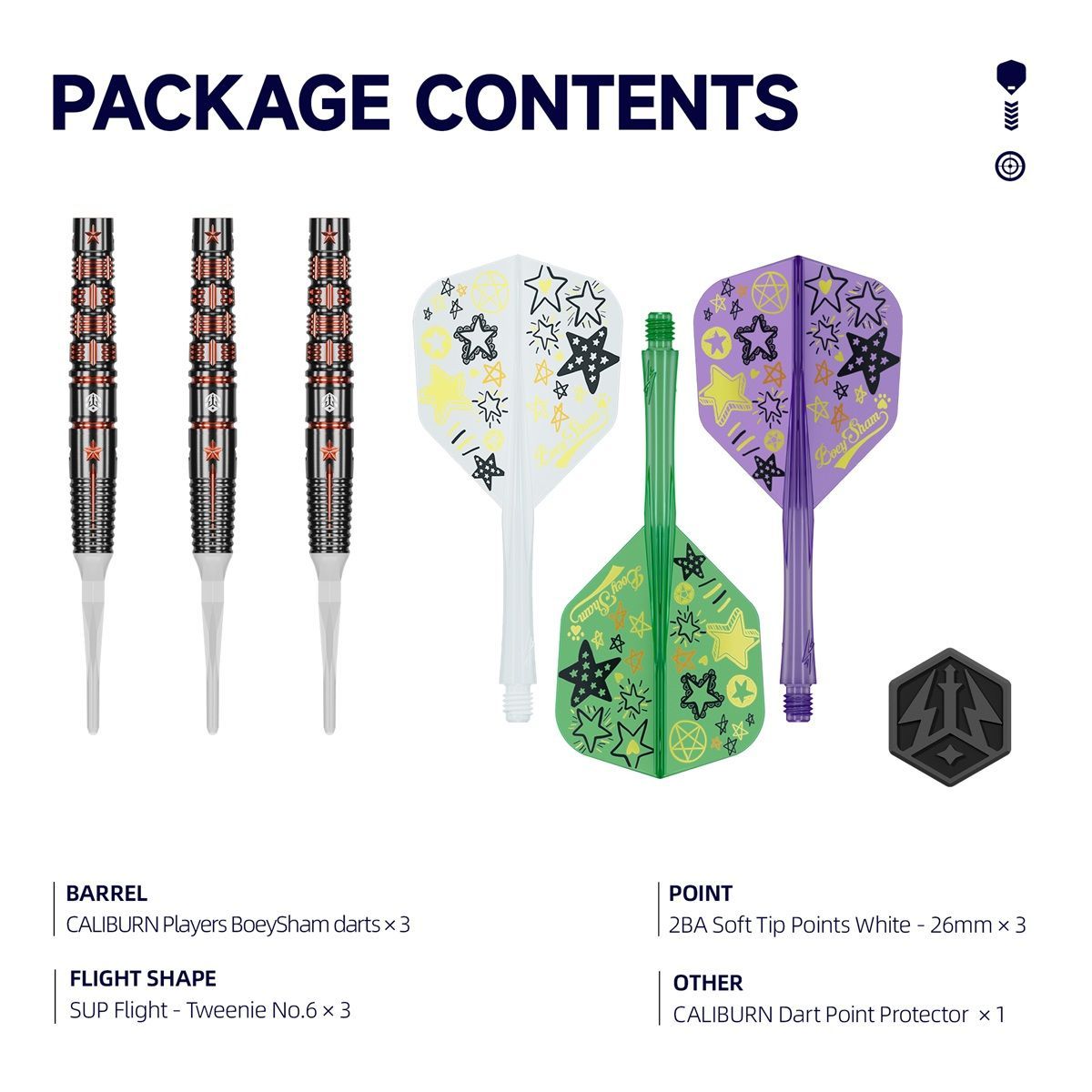 Caliburn Player Boey Sham 90% Softdarts 19 Gramm Softdarts