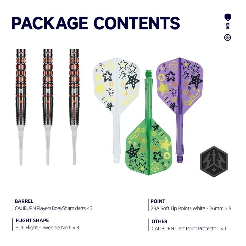 Caliburn Player Boey Sham 90% Softdarts 19 Gramm Softdarts