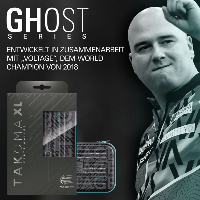 Étui à fléchettes Target Takoma XL Ghost Rob Cross Aufbewahrung Case