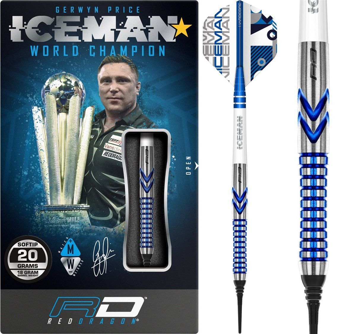 RedDragon Gerwyn "Iceman" Price Contour Softdarts 20 Gramm Softdarts