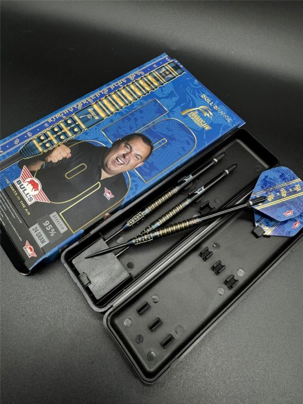 Bull´s Kim Huybrechts Blue 95% Fléchettes à pointe acier 22/24 Grammes Steeldarts