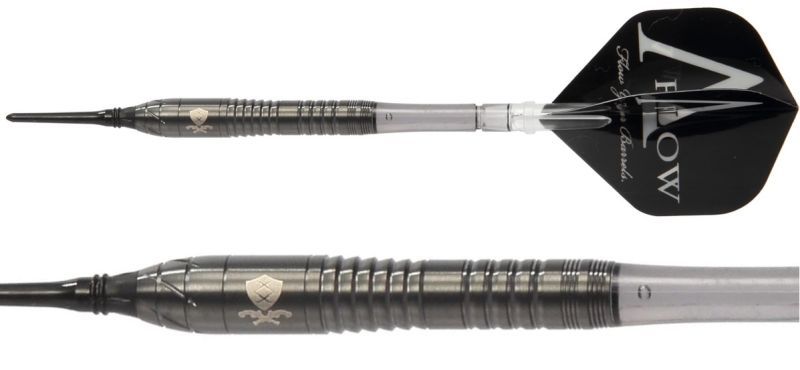 Dynasty Black Line Premium "The Corsair" Cyril Blot No.5 90% Le mie freccette elettroniche Soft Tip 18 Grammi Softdarts