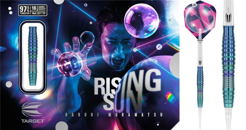 Target Haruki Muramatsu Rising Sun Gen 6 G6 97,5% No5 Softdarts 18,7 Gramm Softdarts