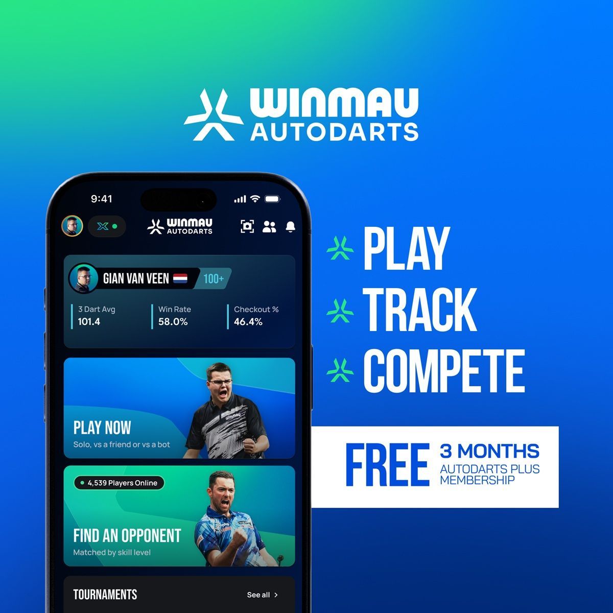 Winmau Autodarts X Zählsystem Steeldart Punkte Autoscoring System Zählsystem