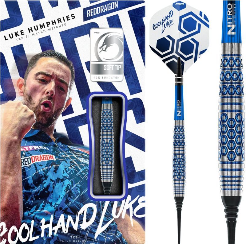 Reddragon Luke Humphries TX5 90% Fléchettes à pointe souple 20 Grammes Softdarts