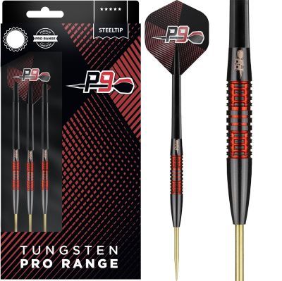 P9 Darts Black Titanium PCT Range 2 Steeldarts 21/23 Gram Steeldarts