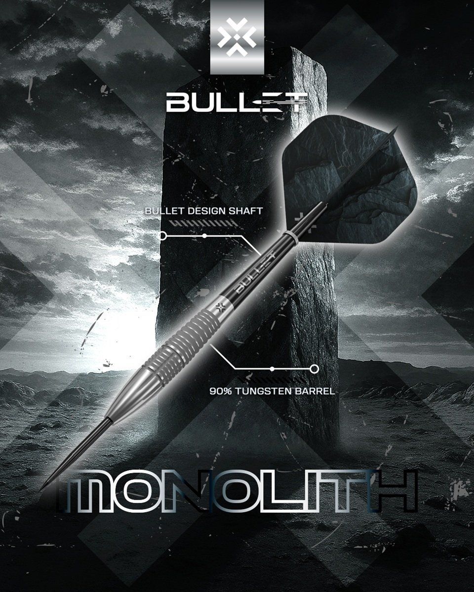 Bullet Monolith 90% Freccette Steel Tip 23/25/27 Grammi Steeldarts