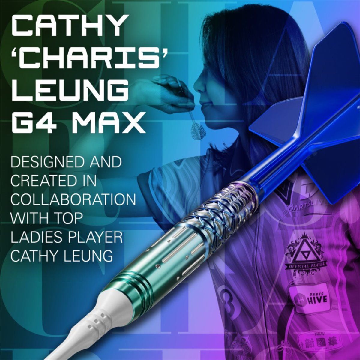 Target Cathy Leung Charis G4 MAX 90% 2BA Fléchettes à pointe souple 21 Grammes Softdarts
