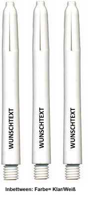 Dart Nylon Shaft mit eigenem Aufdruck 10 Set (30 Shafts) Weiß Shafts