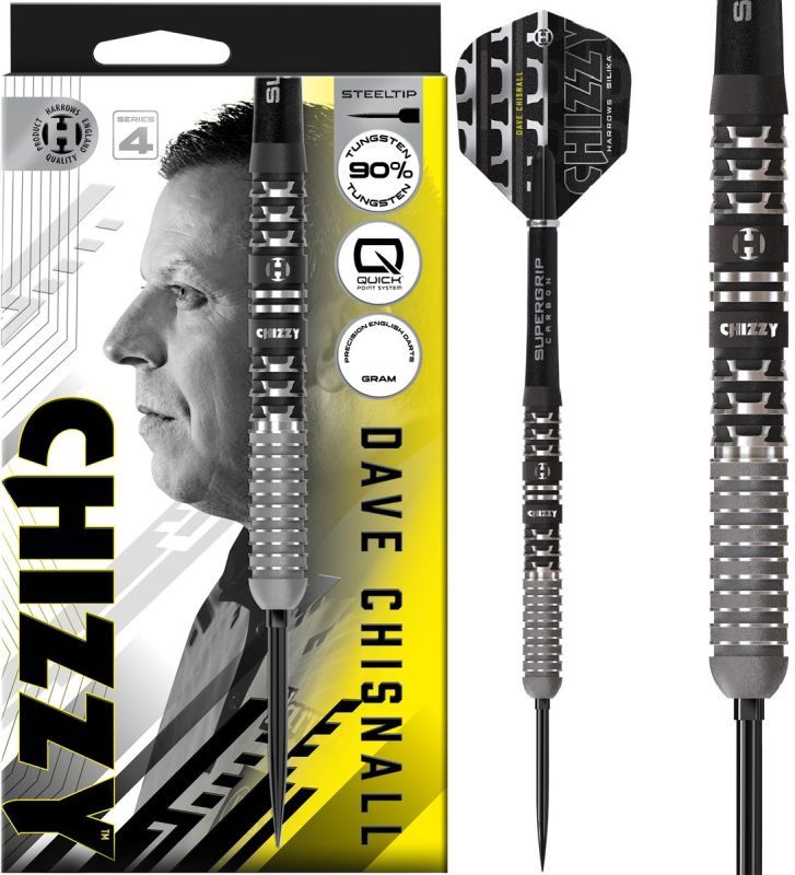 Harrows Dave Chizzy Chisnall G4 90% Quick Point Steeldarts 22/23/24/26 Gramm Steeldarts