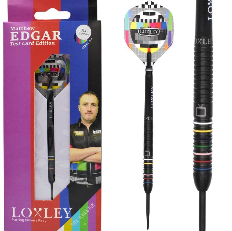 Loxley Matthew Edgar Test Card 90% Steeldarts 21/23 Gram Steeldarts