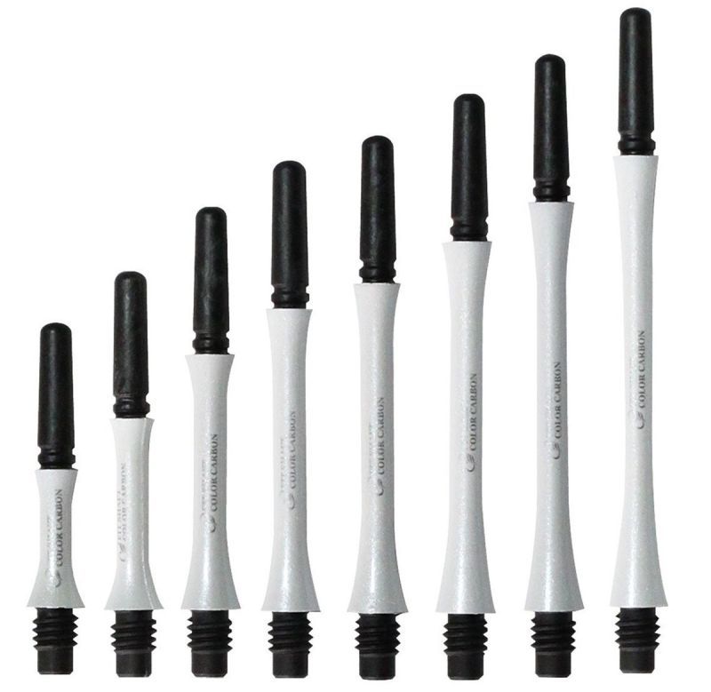 Cosmo Darts Carbon Fit Shafts Slim Pearl White Locked Shafts