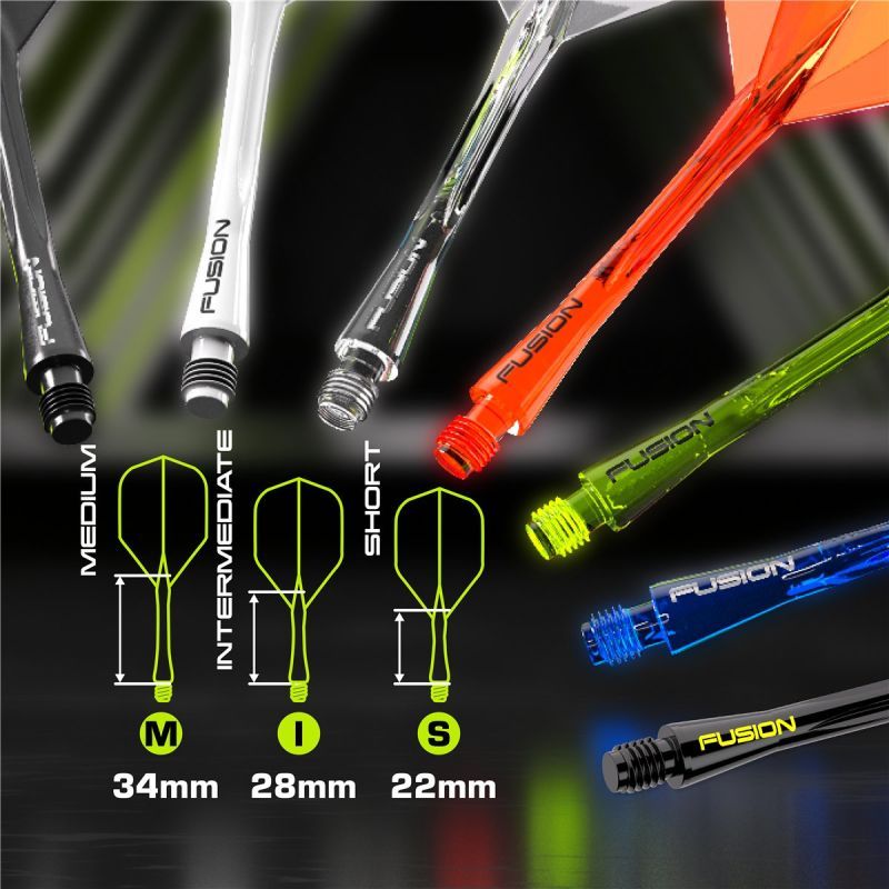 Winmau Fusion Integrated Flight & Shaft System MvG Pac Man Standard Shafts