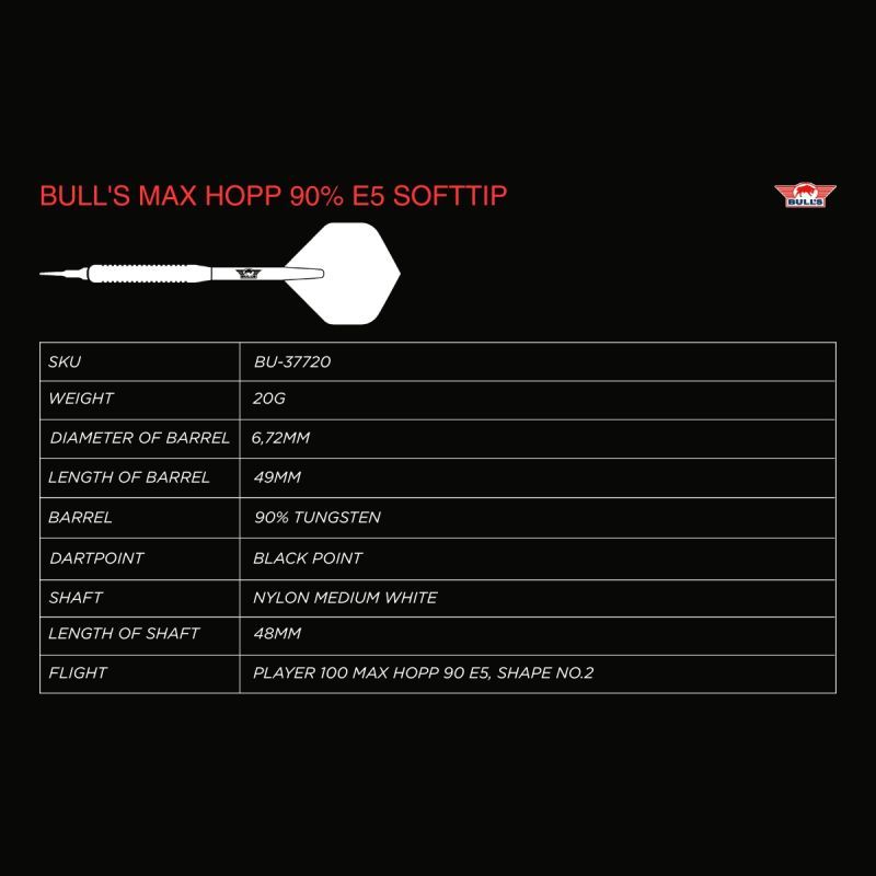 Bull´s Max Hopp E5 90% Softdarts 20 Gram Softdarts