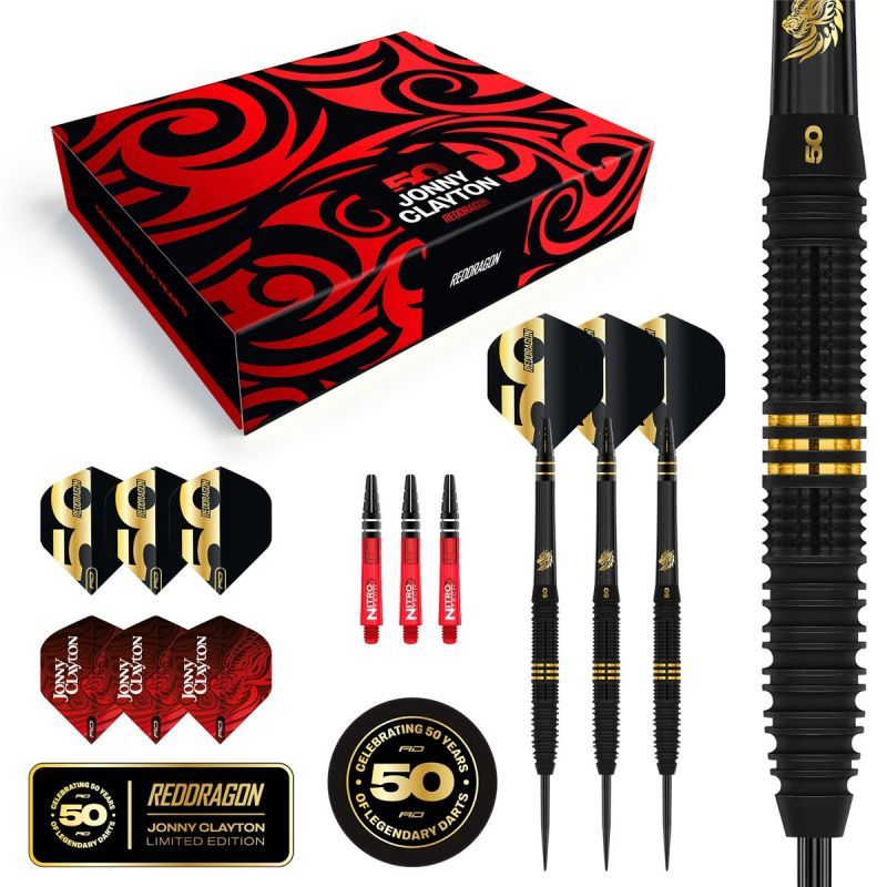 Reddragon Jonny Clayton 50 Years Limited Edition 90% Steeldarts 22 Gramm Steeldarts