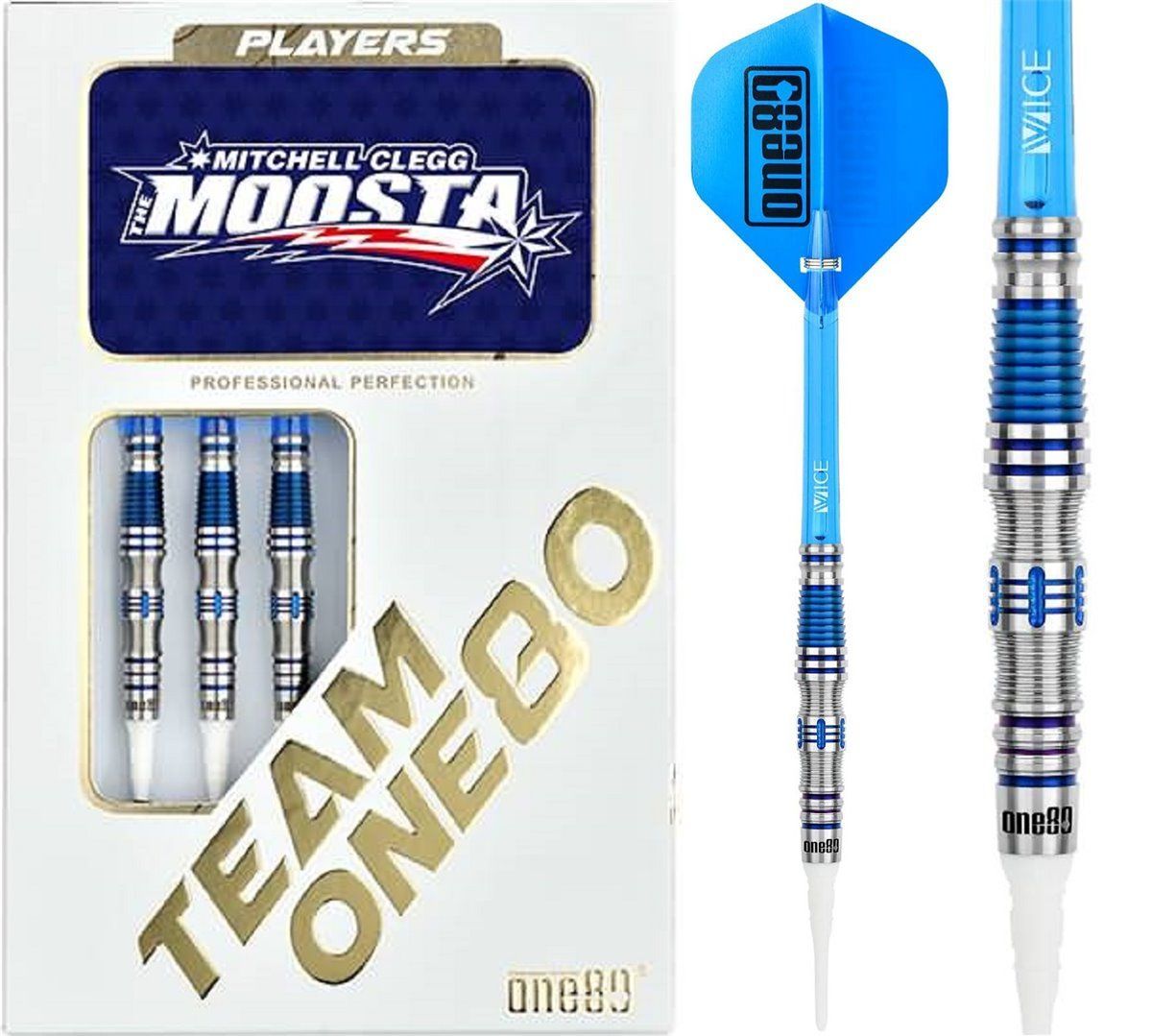One80 Signature Darts Mitchell Clegg The Moosta V2 Softdarts 20 Gramm Softdarts