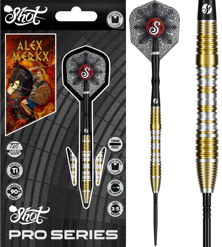 Shot! Pro Series Alexander Merkx TP 90% Steeldart 23 Gramm Steeldarts