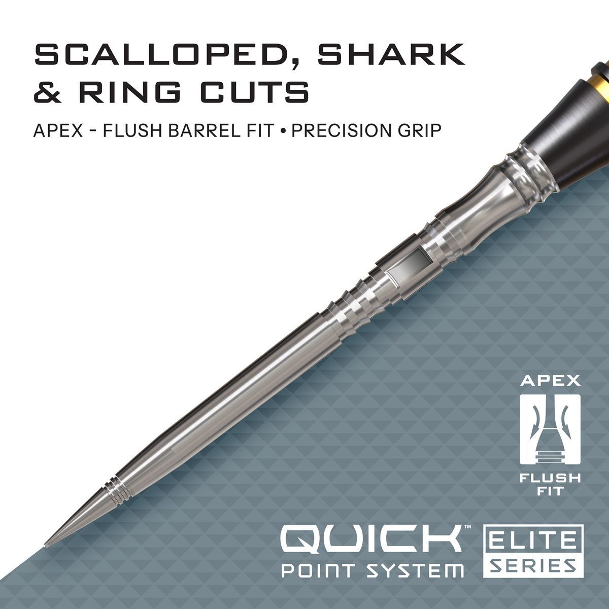 Harrows Quick Points Apex Axis 30/35/40 mm Silver/Black/Gold Wechselspitzen