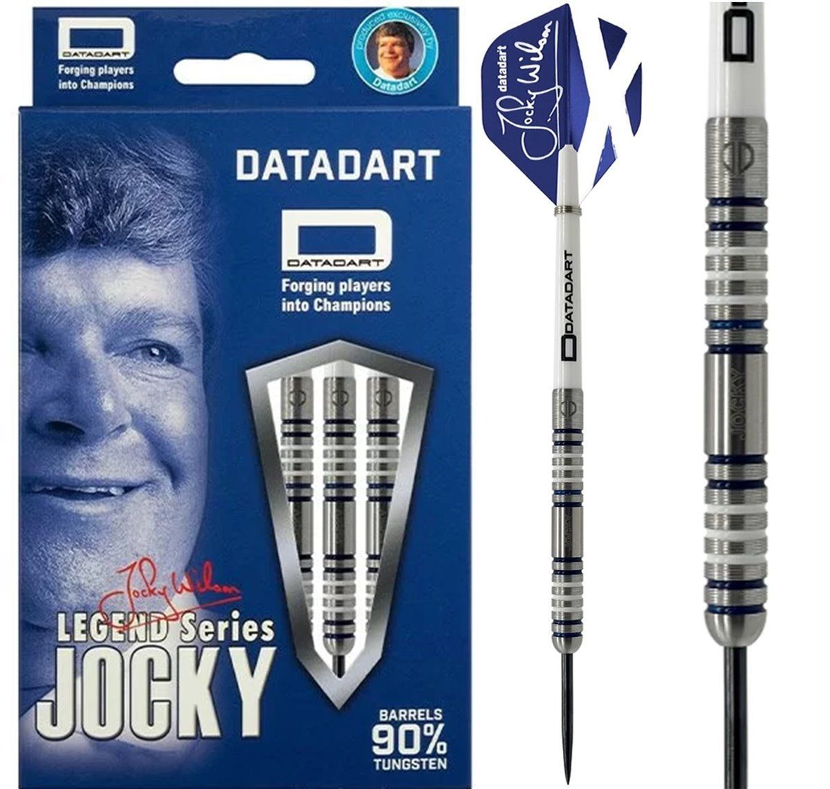 Datadart Jocky Wilson Ghost Grip 90% Steeldarts 24/26/28 Gramm Steeldarts