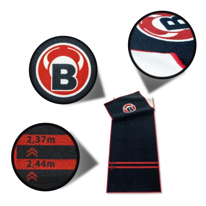 BULL'S Carpet Mat "170" Black/Red Dart Schutzmatte