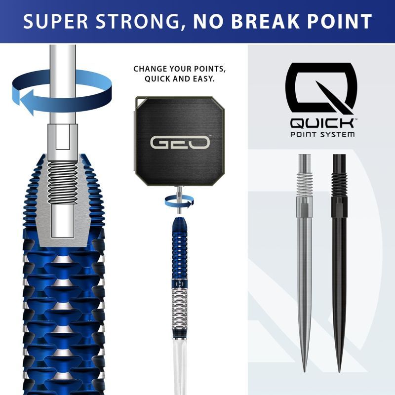 Harrows Geo Parallel 90% Quick Points Steeldarts 23/24/25 Gramm Steeldarts