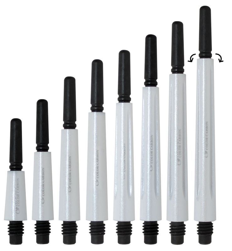 Cosmo Darts Fit Shaft Carbon Spinning Pearl Weiß Shafts