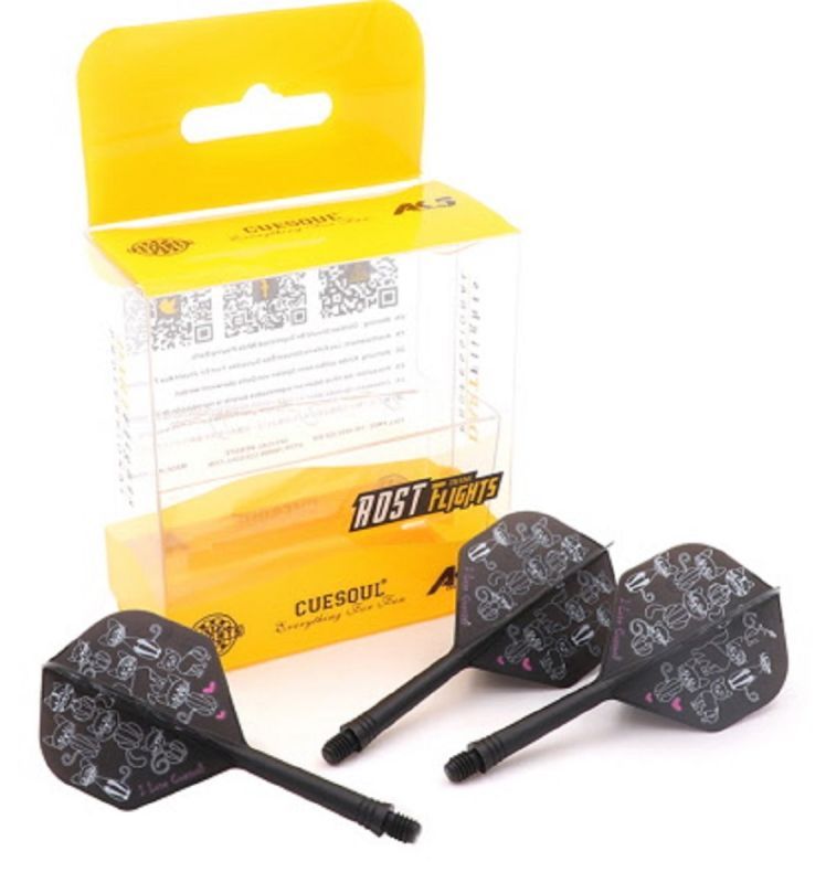 Cuesoul aletta per freccette/Asta Ak5 Catty Black Katzen Standard No2 Flights
