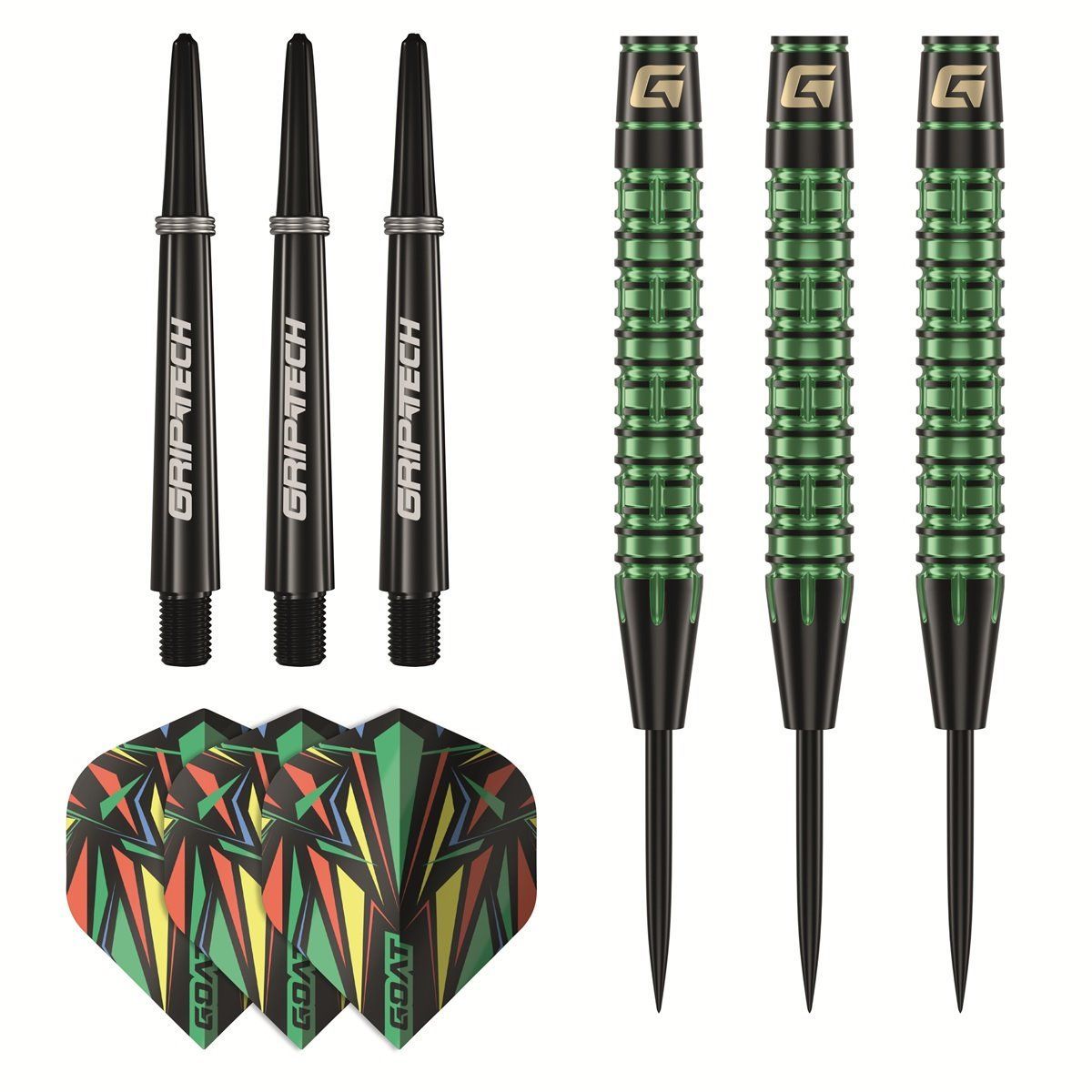 GOAT Athlete Green Brass Steeldarts 10 Gram Steeldarts