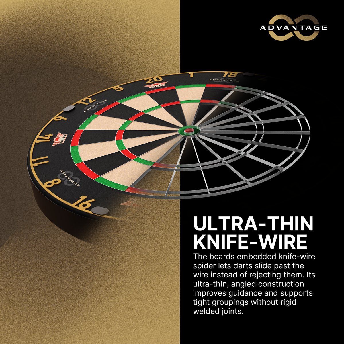 Bull's NL Advantage 8 Dartboard Bristle Board