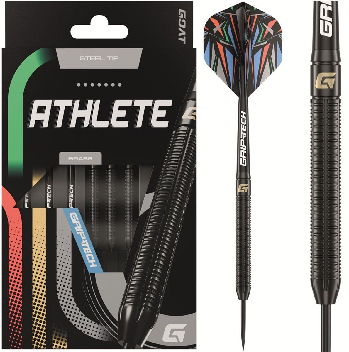 GOAT Athlete Black Brass Steeldarts 13 Gram Steeldarts