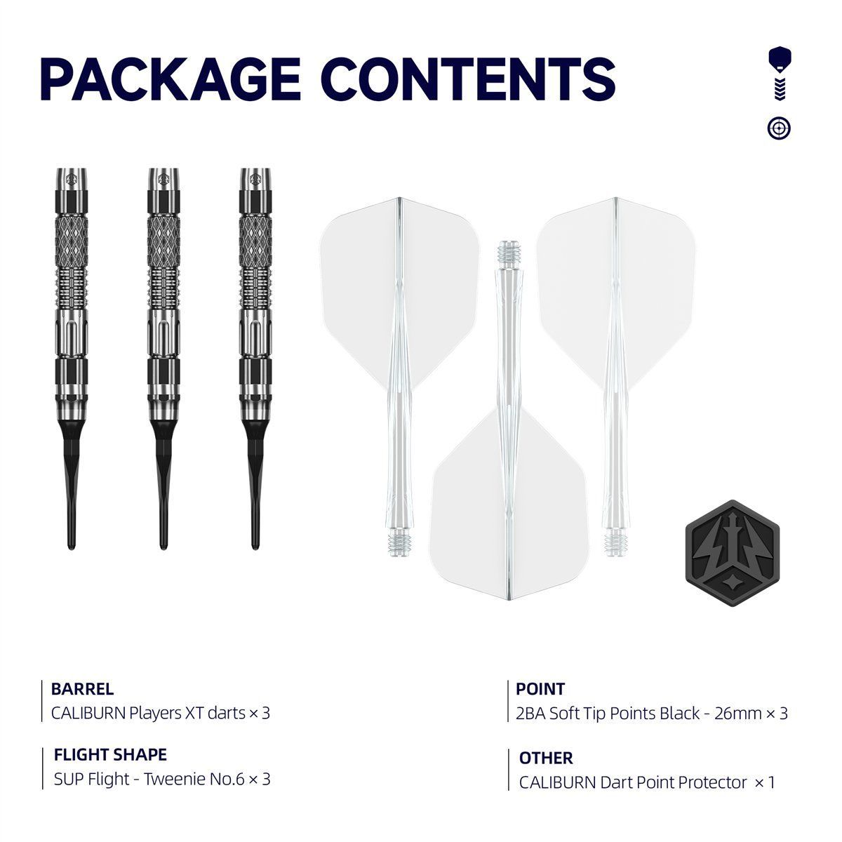 Caliburn Player XT 90% Softdarts 20 Gramm Softdarts
