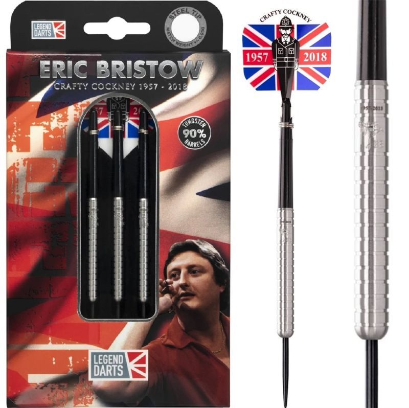 Eric Bristow Crafty Cockney Silver Ringed Steeldarts 22/24/26 Gramm Steeldarts