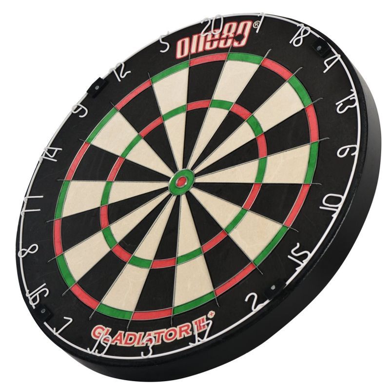 one80 Gladiator 3 Plus Dartboard mit einfacher Aufhängung Bristle Board