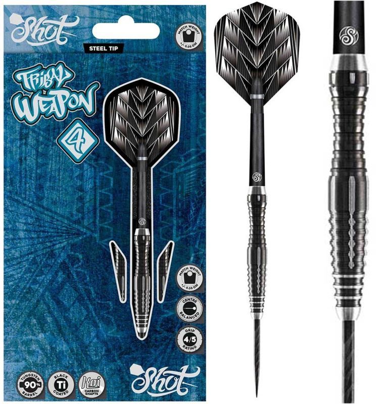 Shot! Tribal Weapon 4 90% Tungsten Steeldarts 22/24/26 Gramm Steeldarts