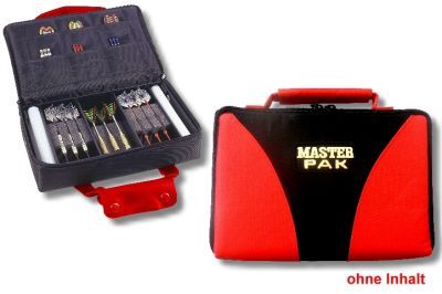 Darttasche MASTER-PAK MULTI- mit Ordnung zum Erfolg, Farbe rot / schwarz Case
