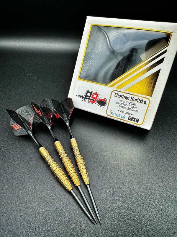 Cosmo P9 Thorben Korittke "TK" Gold Edition 90% Steeldarts 23 Gramm Steeldarts